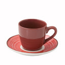 Set 6 Tazzine con Piattino abbinato in Porcellana Colorata - Daily