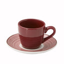 Set 6 Tazzine con Piattino abbinato in Porcellana Colorata - Daily