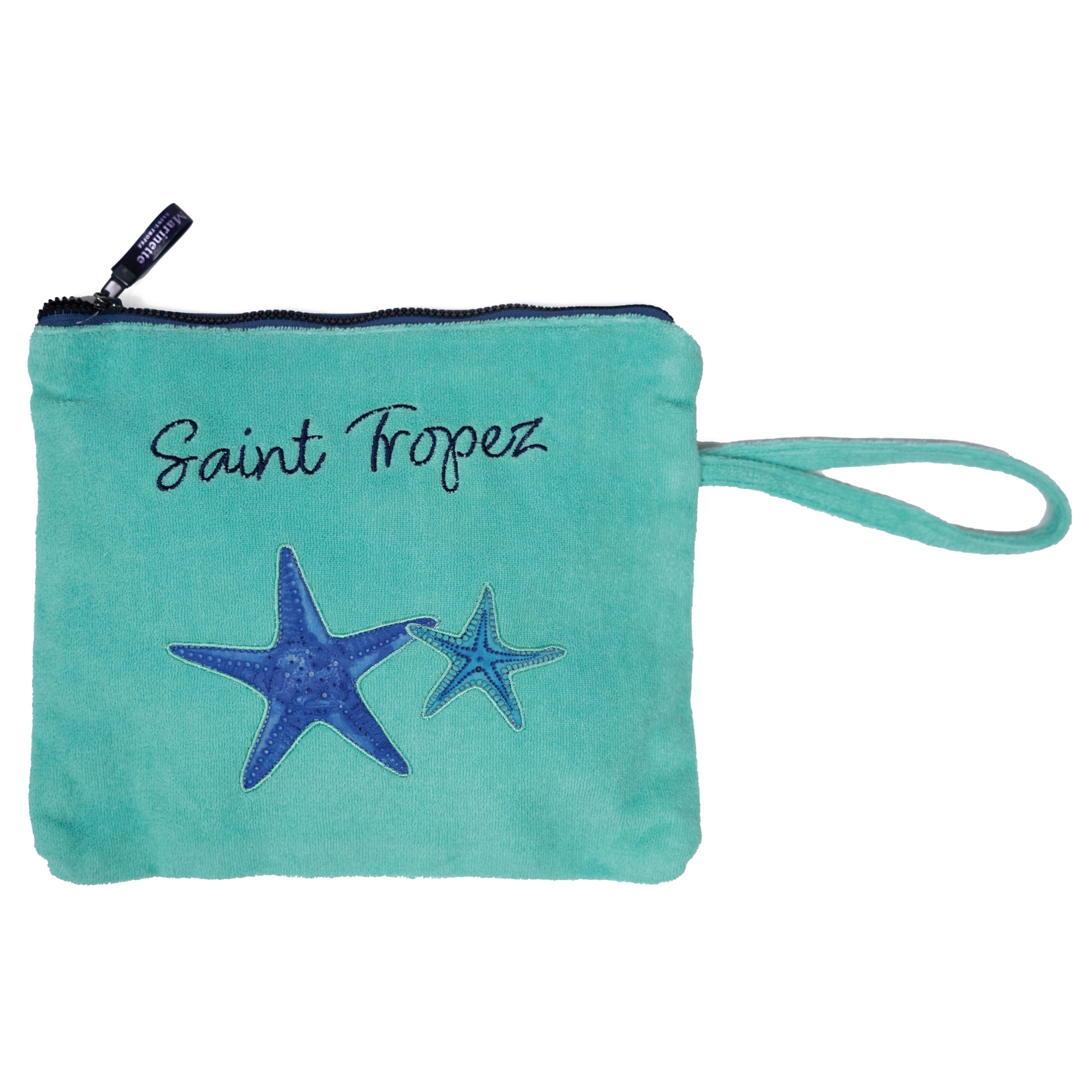 Borsa Mare o Trousse in Puro Cotone Ricamata - Etoile