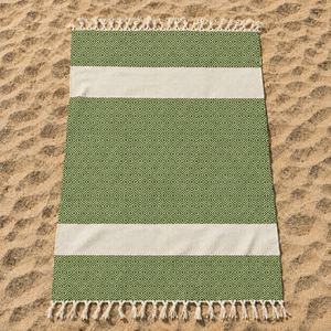 Telo Mare in Fouta di Puro Cotone Geometrico - Corfù