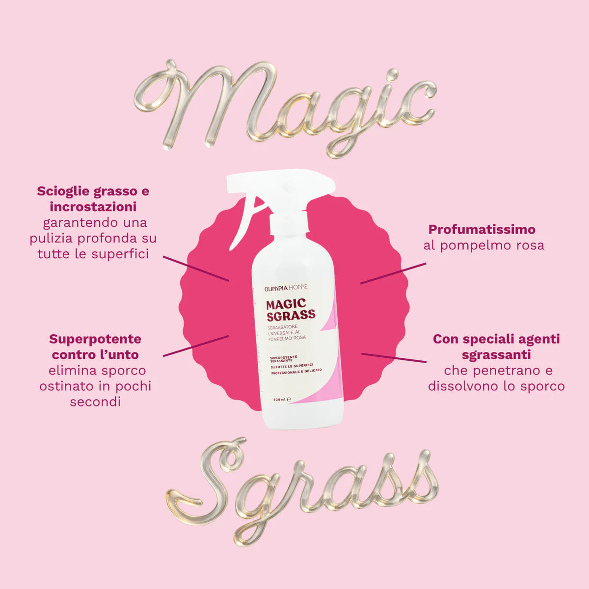 Sgrassatore Universale al Pompelmo Rosa - Magic Sgrass