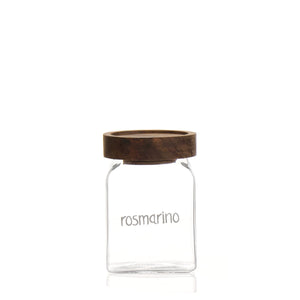 Barattolo in Vetro Borosilicato Serigrafato - Rosmarino