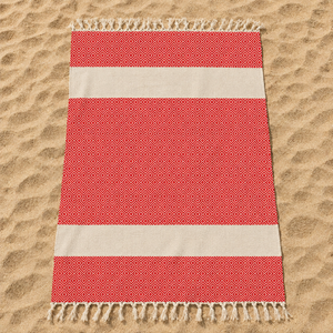 Telo Mare in Fouta di Puro Cotone Geometrico - Corfù