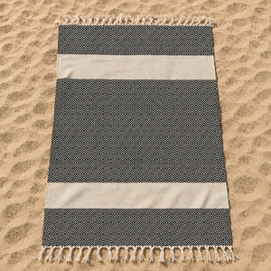 Telo Mare in Fouta di Puro Cotone Geometrico - Corfù