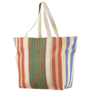 Maxi Borsa in Cotone Riciclato Rigata - Yuna