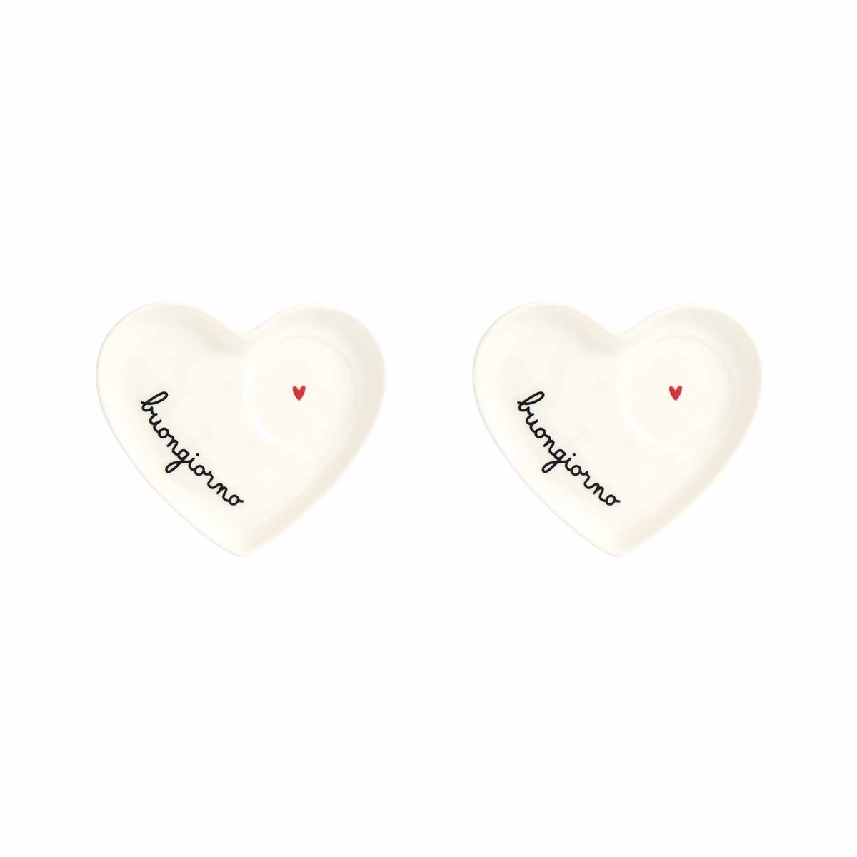 Set 2 Piattini Porta Tazzine in Grès - Buongiorno