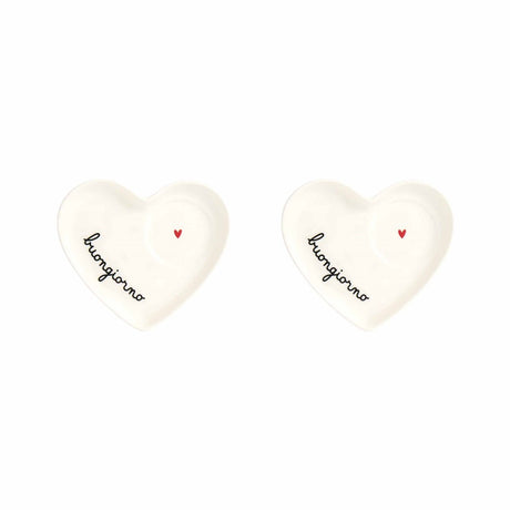 Set 2 Piattini Porta Tazzine in Grès - Buongiorno