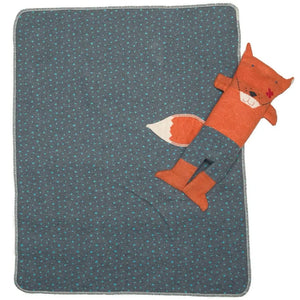 Coperta Estiva in Cotone con Peluche Porta Coperta - Volpe