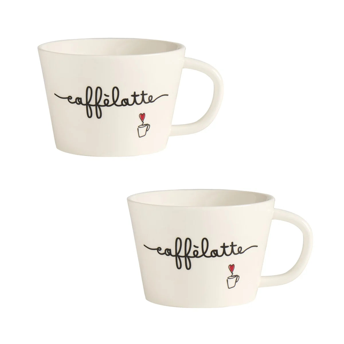 Set 2 Tazze Colazione in Grès - Caffèlatte