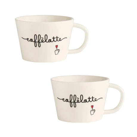 Set 2 Tazze Colazione in Grès - Caffèlatte