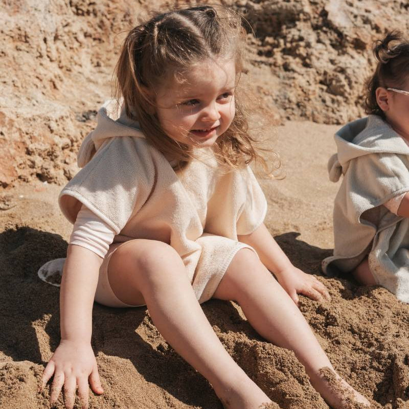Poncho da Mare Bambino in Spugna di Bambù Organico - Terry