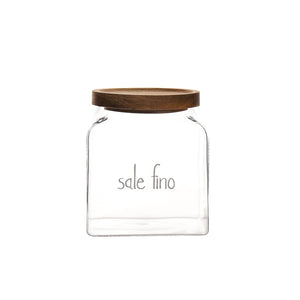 Barattolo in Vetro Borosilicato Serigrafato - Sale Fino Cuore