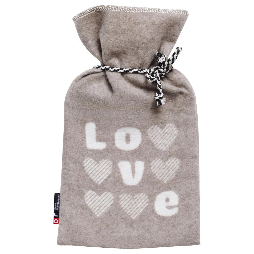 Borsa dell'acqua calda in Pile di Cotone fantasia - Love