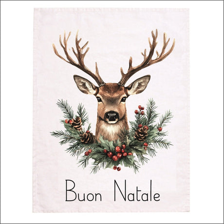 Canovaccio in Lino Stonewashed - Buon Natale
