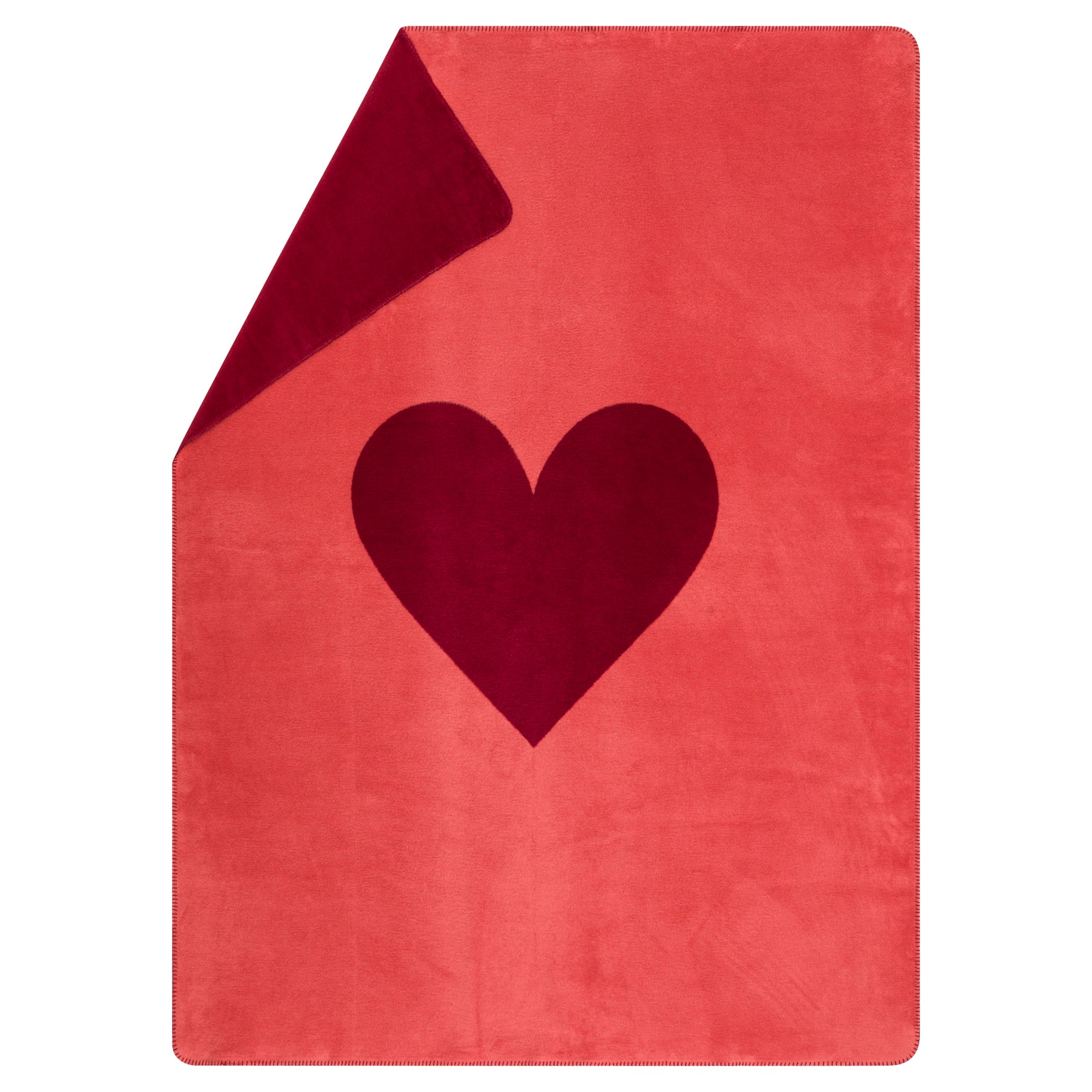 Coperta in Velluto di Cotone Fantasia Cuore - Heart