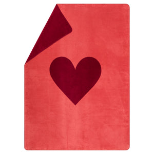 Coperta in Velluto di Cotone Fantasia - Heart