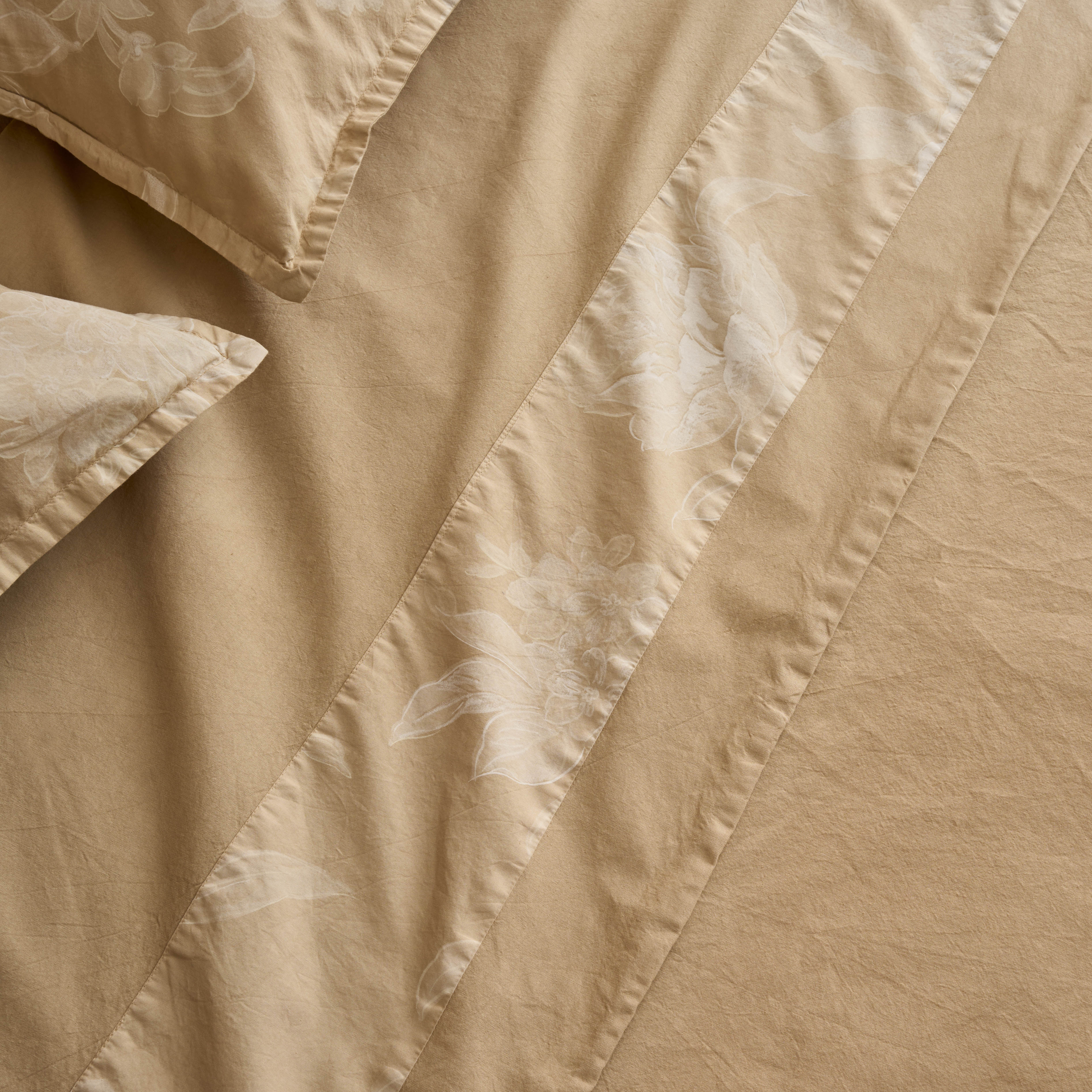 Completo Lenzuola in Percalle di Cotone Stonewashed Fantasia Floreale - Eko Allen