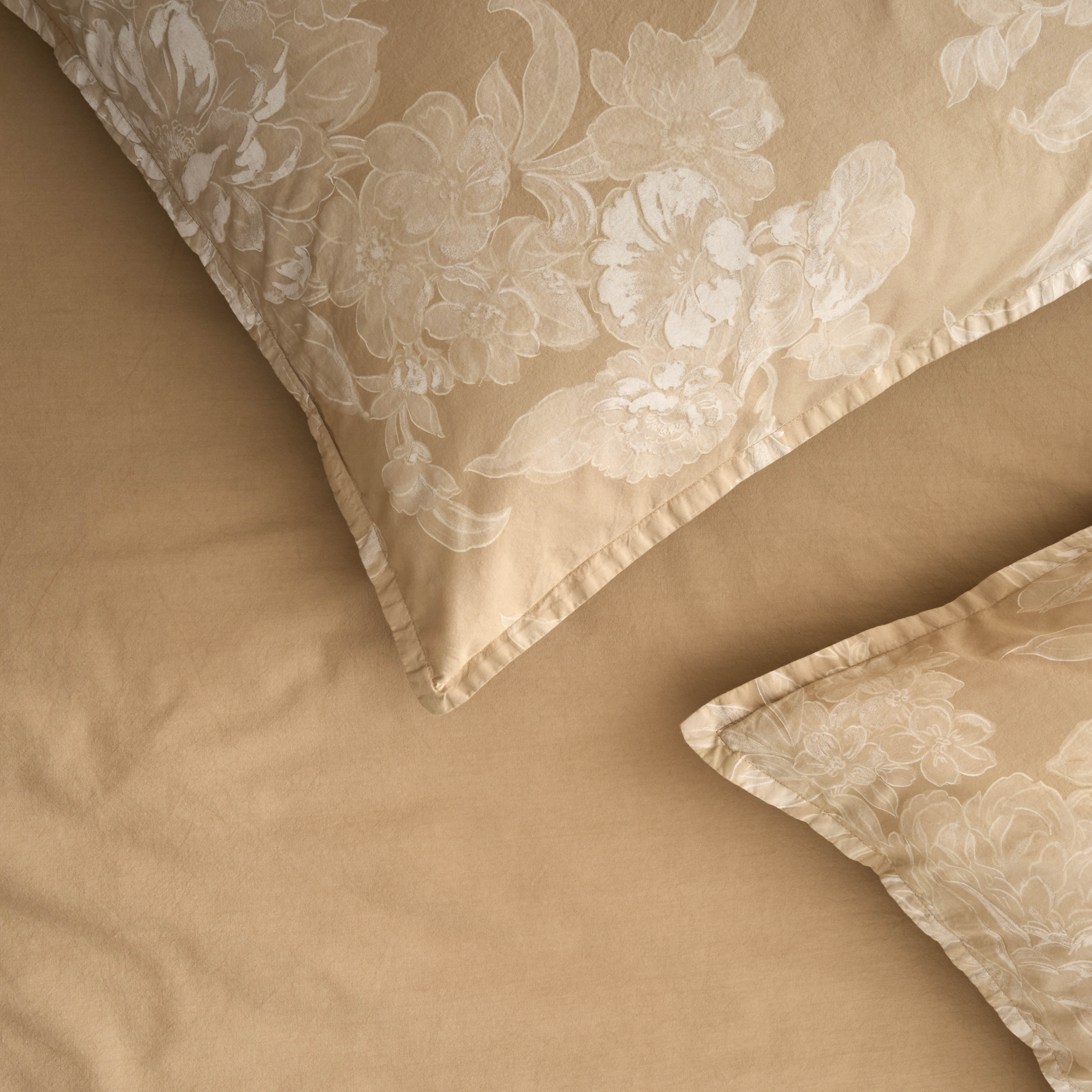 Completo Lenzuola in Percalle di Cotone Stonewashed Fantasia Floreale - Eko Allen