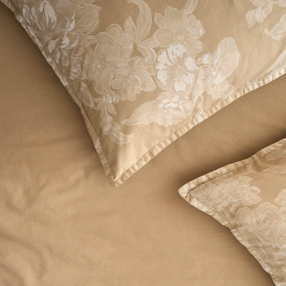 Completo Lenzuola in Percalle di Cotone Stonewashed Fantasia Floreale - Eko Allen