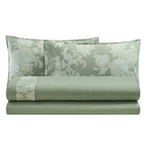 Completo Lenzuola in Percalle di Cotone Stonewashed Fantasia Floreale - Eko Allen
