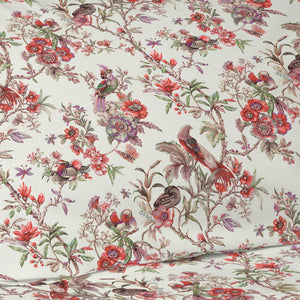 Completo Lenzuola Copriletto in Percalle di Cotone - Birds Garden