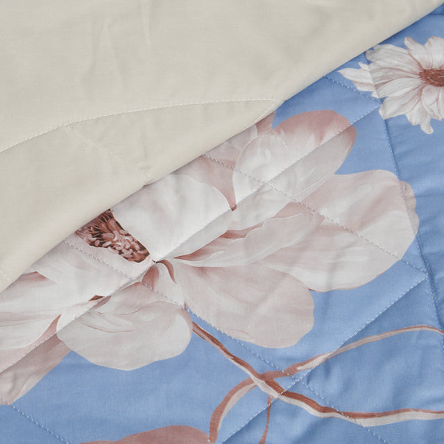 Trapuntino Leggero in Percalle di Cotone Fantasia Floreale - Rosewood