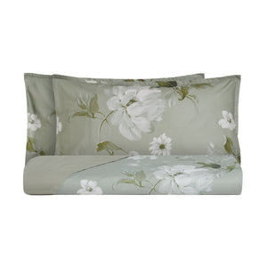 Parure Copripiumino in Percalle di Cotone Fantasia Floreale - Rosewood