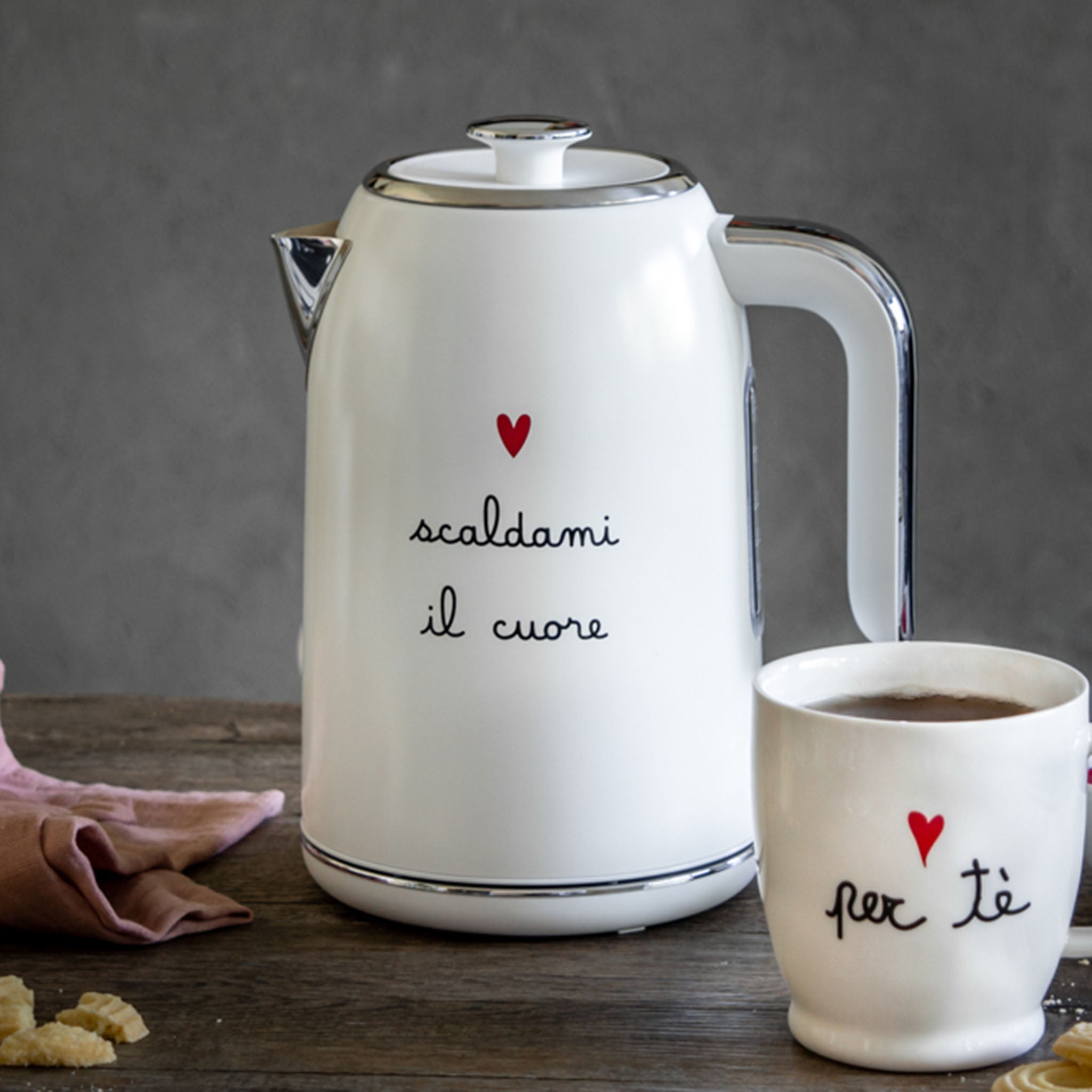 Bollitore Elettrico Serigrafato - Scaldami il Cuore