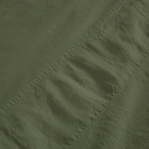 Completo Lenzuola Cotone e Lino StoneWashed No Stiro - Loira