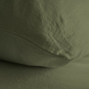 Completo Lenzuola Cotone e Lino StoneWashed No Stiro - Loira