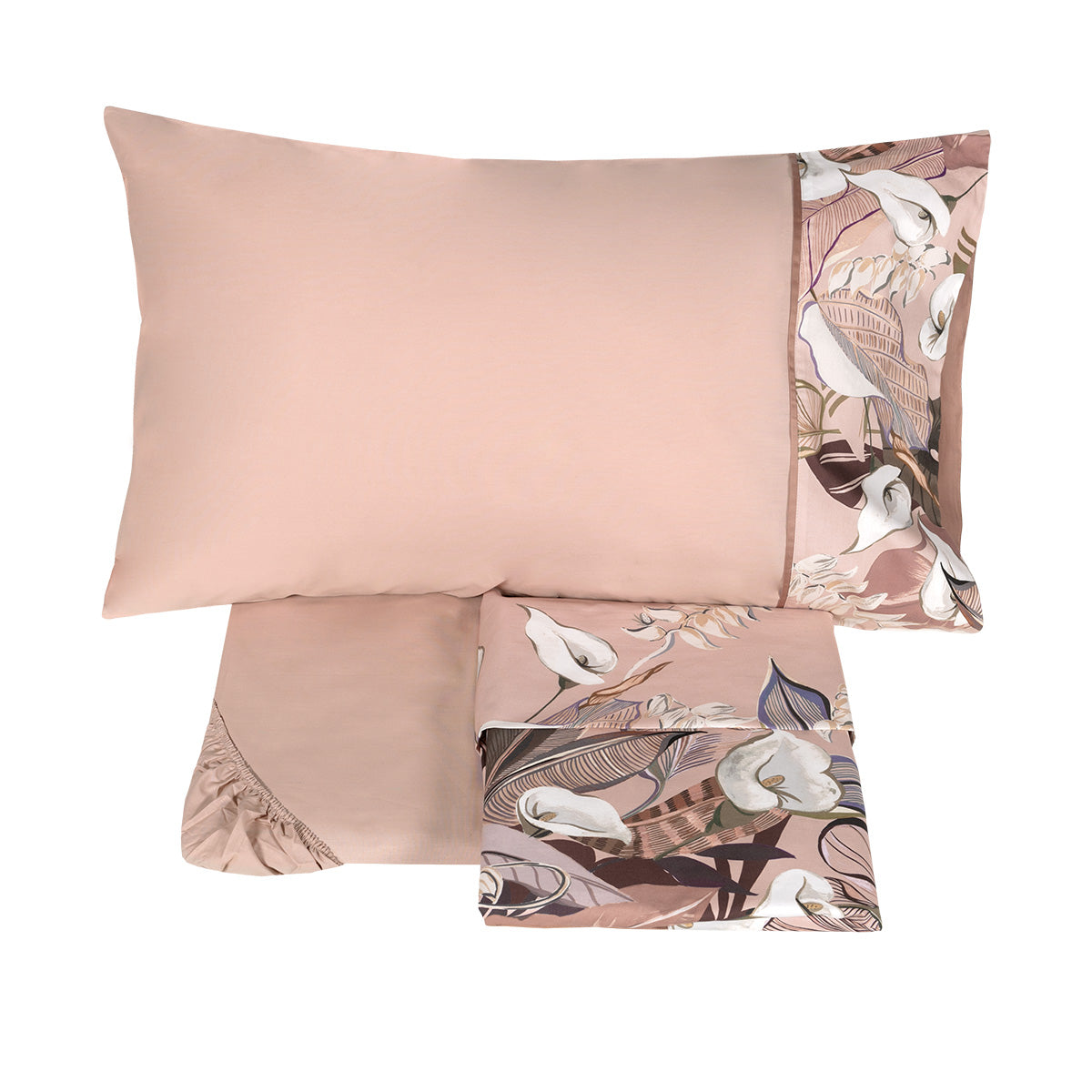 Completo Lenzuola Copriletto in Percalle di Cotone - Calle