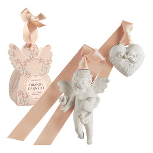 Cofanetto Regalo Gesso Forma Angelo Fragranza Orange Cannelle - Rubans de Fête