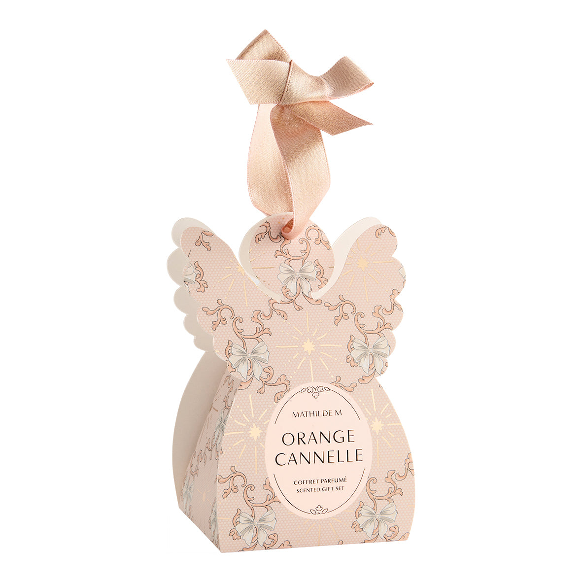 Cofanetto Regalo Gesso Forma Angelo Fragranza Orange Cannelle - Rubans de Fête