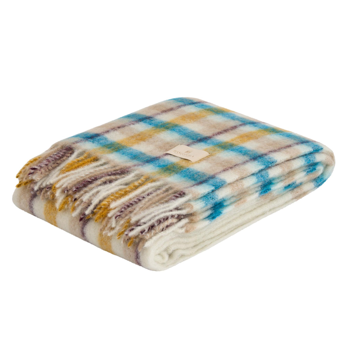 Plaid in Alpaca e Mohair Fantasia Check - Courmayeur