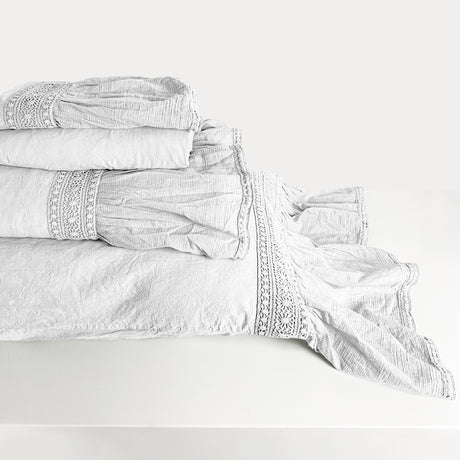Completo Copripiumino in Cotone Stonewashed No Stiro - Camille