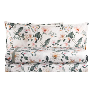 Completo Lenzuola in Percalle di Cotone Fantasia Floreale - Clea