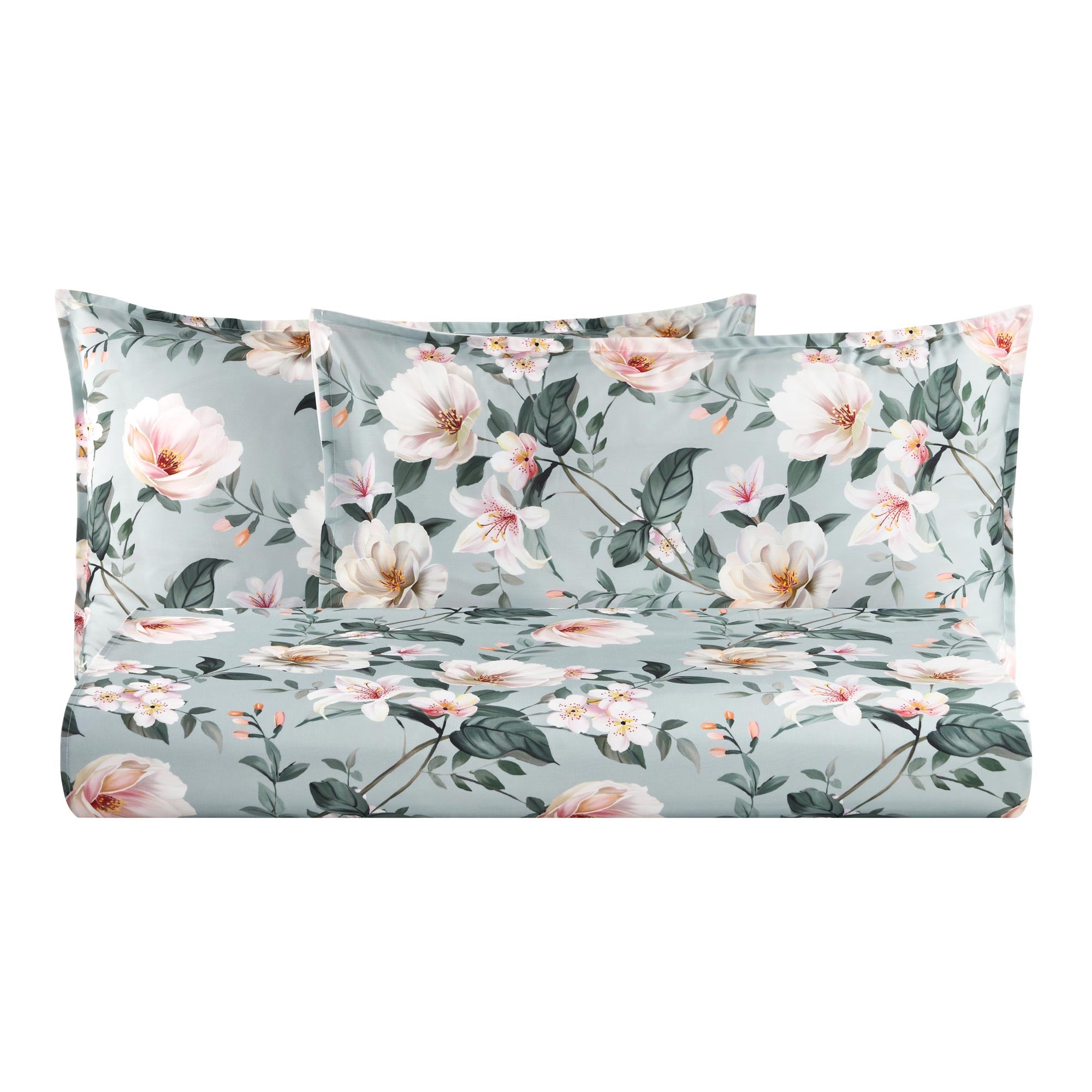 Parure Copripiumino in Percalle di Cotone Fantasia Floreale - Clea