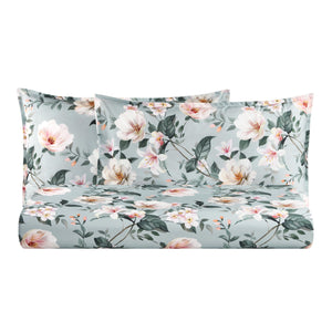 Parure Copripiumino in Percalle di Cotone Fantasia Floreale - Clea