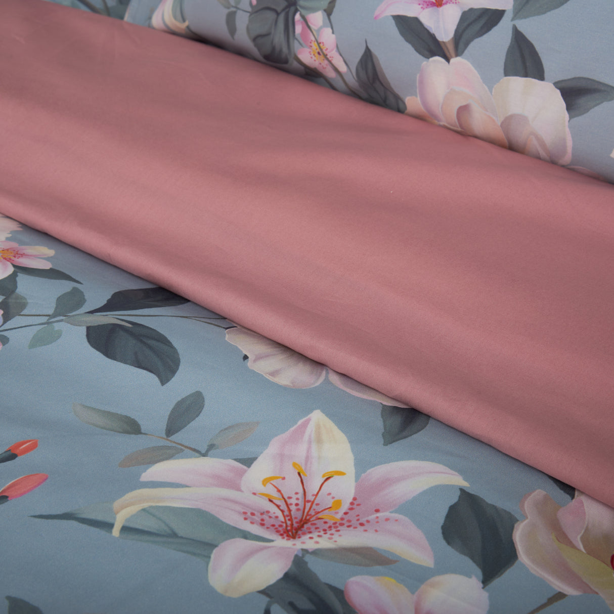 Parure Copripiumino in Percalle di Cotone Fantasia Floreale - Clea