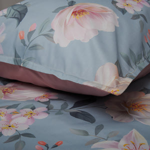 Parure Copripiumino in Percalle di Cotone Fantasia Floreale - Clea