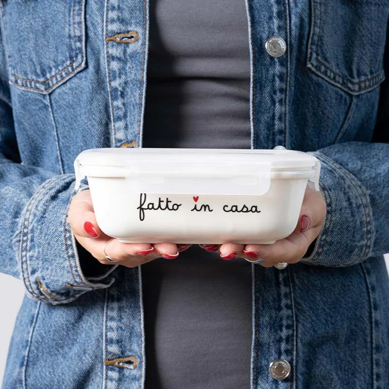 Contenitore in Grès Serigrafata - Fatto in Casa