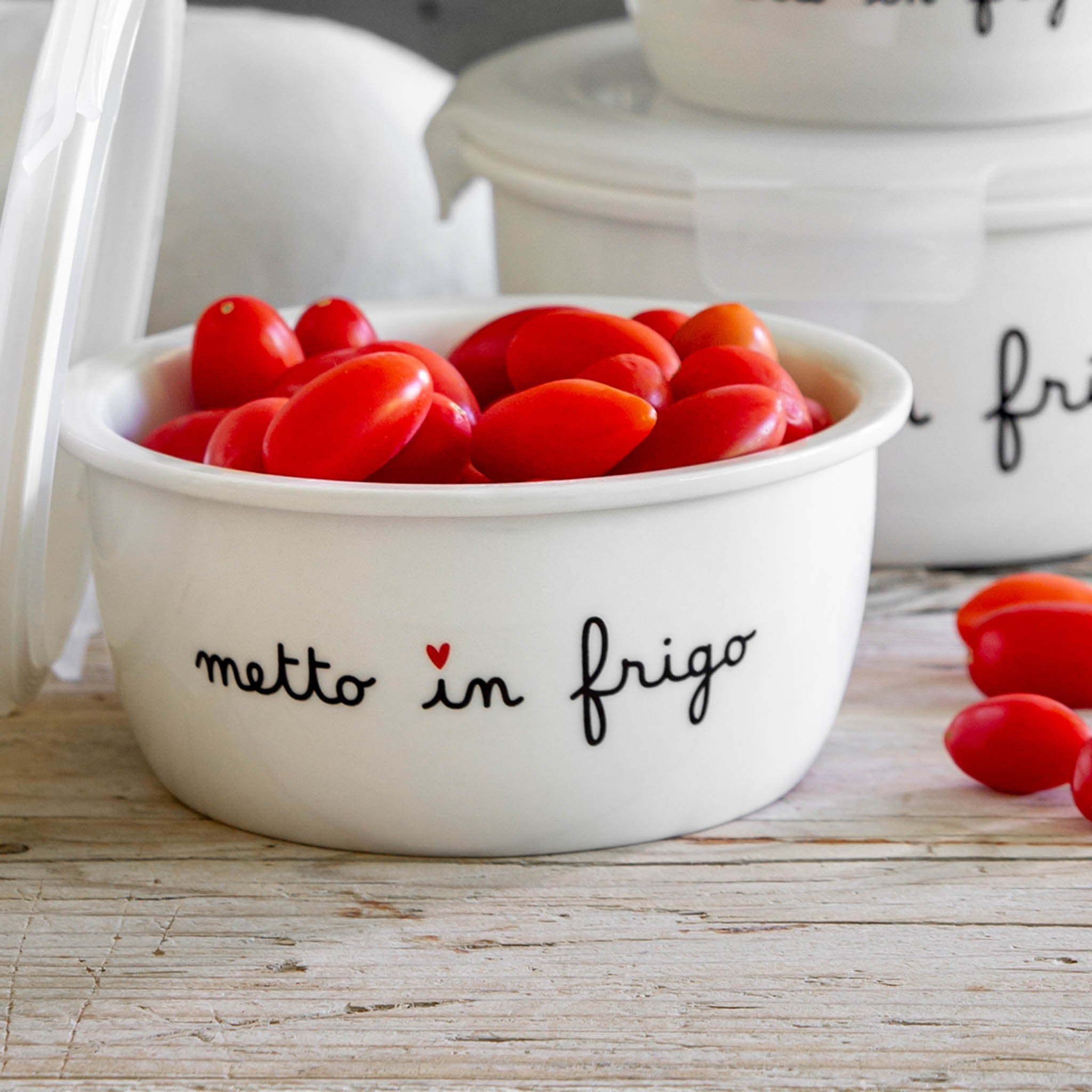 Contenitore in Grès Serigrafata - Metto in Frigo