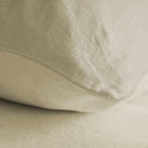 Completo Lenzuola Cotone e Lino StoneWashed No Stiro - Loira
