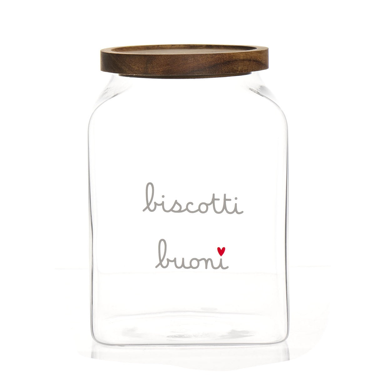 Barattolo in Vetro Borosilicato Serigrafato - Biscotti Buoni Cuore