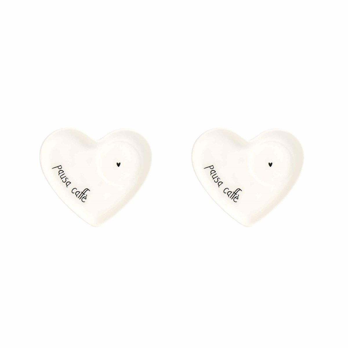 Set 2 Piattini Porta Tazzine in Grès - Pausa Caffè
