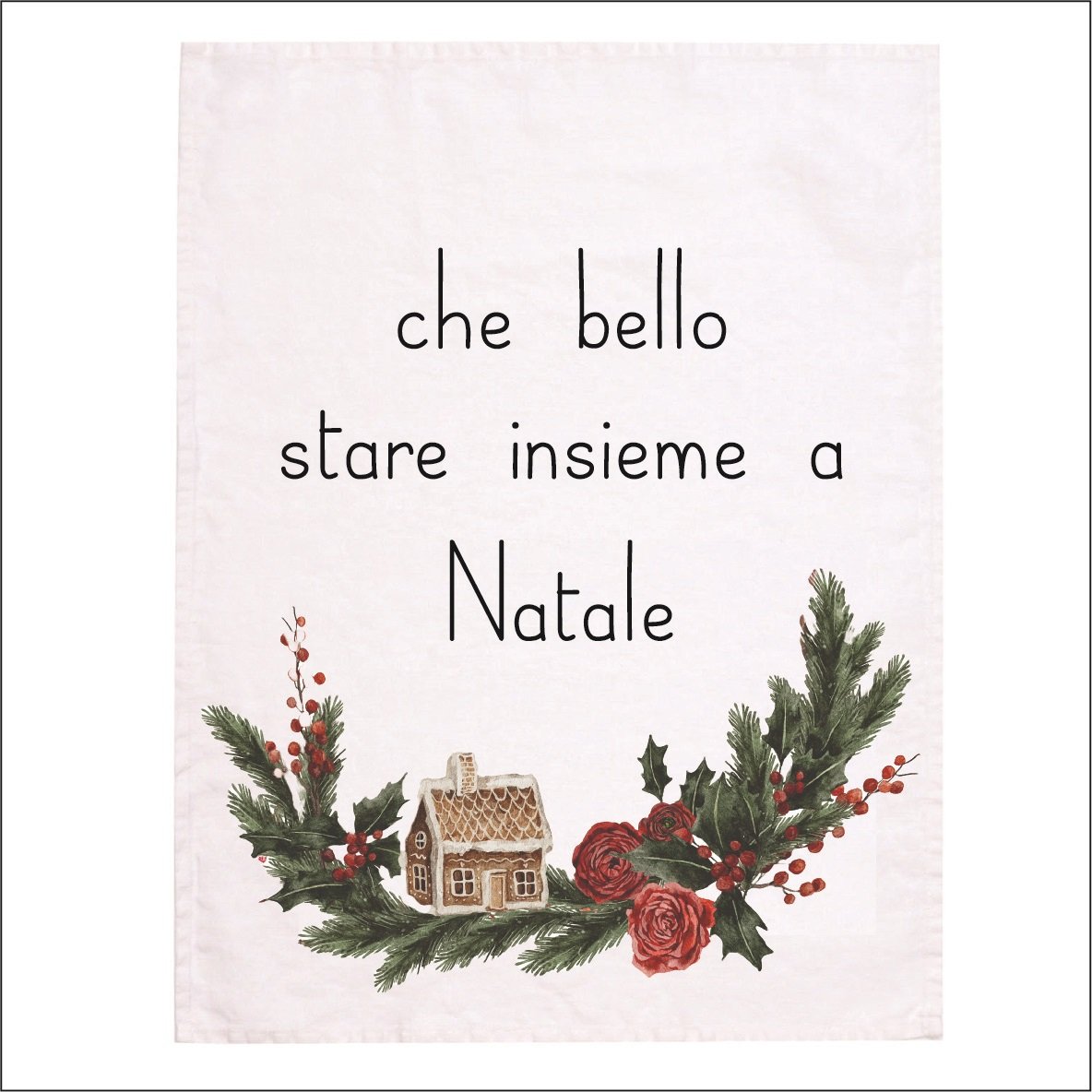 Canovaccio in Lino Stonewashed - Che Bello Stare Insieme a Natale