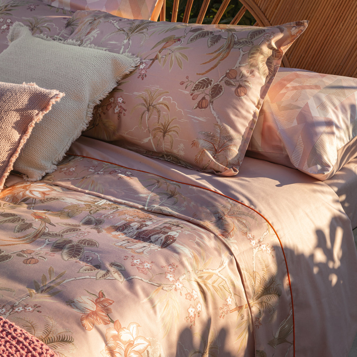 Parure Copripiumino in Raso Di Cotone Fantasia - Oriental Dream