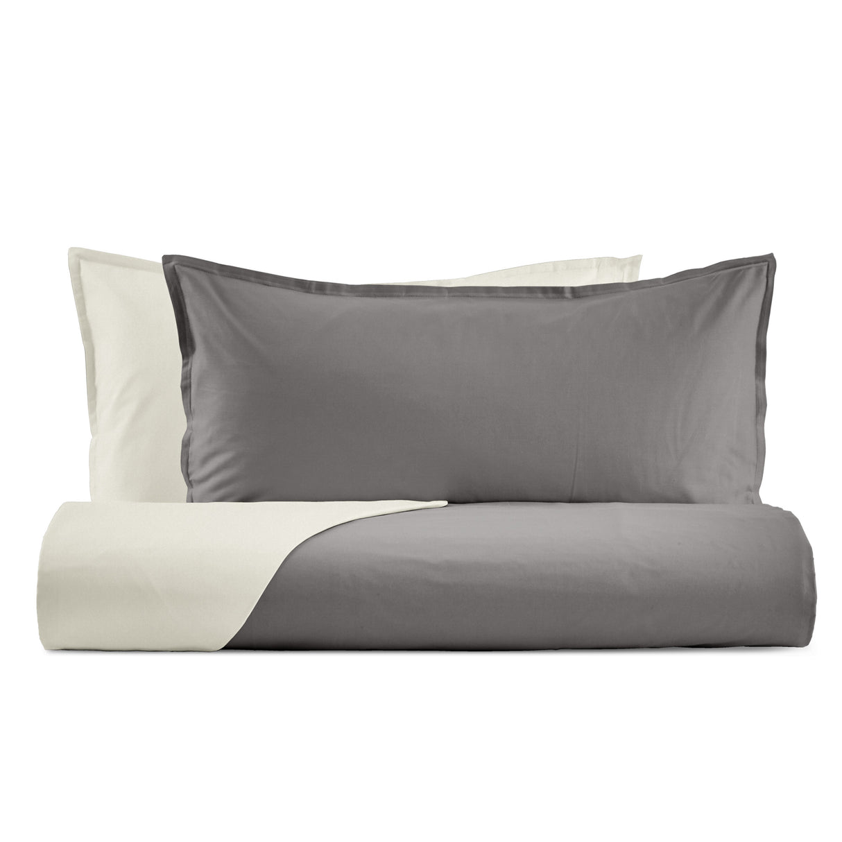 Parure Copripiumino in Raso di Cotone 300TC Double Face - Gottardo Bicolor