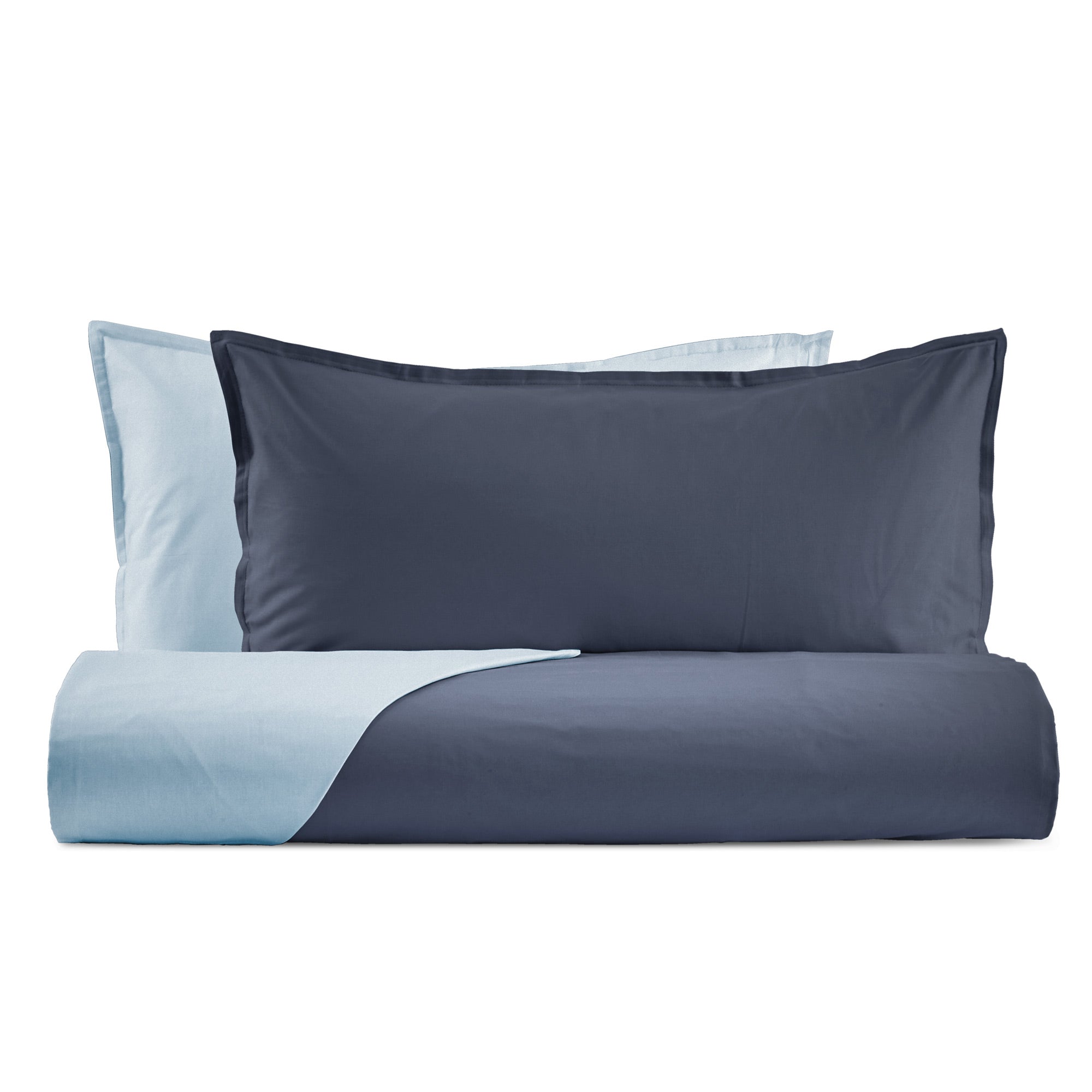 Parure Copripiumino in Raso di Cotone 300TC Double Face - Gottardo Bicolor