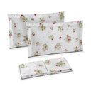 Completo Lenzuola Copriletto in Percalle di Cotone Fantasia Floreale - Imperia